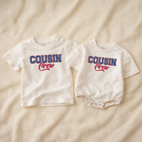 Custom Cousin Crew Matching Family Shirts, Patriotic 4th of July Outfits for Baby, Toddler, Kids, Adults, Soft Cotton USA Design