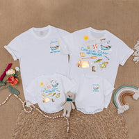Custom Cousin Crew Matching Lake Tahoe 2025 Shirts for Family Trips, Personalized Summer Vacation Outfits with Whimsical Camping Designs