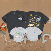 Custom Cousin Crew Matching Lake Tahoe 2025 Shirts for Family Trips, Personalized Summer Vacation Outfits with Whimsical Camping Designs