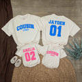 Custom Cousin Squad Matching Shirts & Rompers for Baby, Toddler & Kids - Soft Cotton Personalized Family Outfit for Holidays & Birthdays