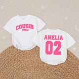 Custom Cousin Squad Matching Shirts & Rompers for Baby, Toddler & Kids - Soft Cotton Personalized Family Outfit for Holidays & Birthdays