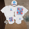 Custom Crazy Cousin Crew Matching Family Shirts with USA Flag Motif, Kids and Toddler Patriotic Outfits, Soft Cotton for 4th of July Fun