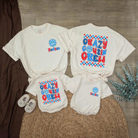 Custom Crazy Cousin Crew Matching Family Shirts with USA Flag Motif, Kids and Toddler Patriotic Outfits, Soft Cotton for 4th of July Fun