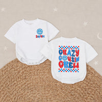 Custom Crazy Cousin Crew Matching Family Shirts with USA Flag Motif, Kids and Toddler Patriotic Outfits, Soft Cotton for 4th of July Fun