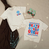 Custom Crazy Cousin Crew Matching Family Shirts with USA Flag Motif, Kids and Toddler Patriotic Outfits, Soft Cotton for 4th of July Fun