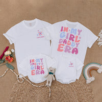 Custom Daddy and Me Matching Family Shirts - 'In My Girl Daddy Era' & 'In My Daddy's Girl Era', Soft Cotton Tees and Rompers for Father’s Day