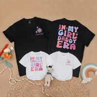 Custom Daddy and Me Matching Family Shirts - 'In My Girl Daddy Era' & 'In My Daddy's Girl Era', Soft Cotton Tees and Rompers for Father’s Day