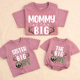 Custom Deer Hunting 1st Birthday Matching Family Shirts & Baby Romper, The Big One Design, Soft Cotton Long Sleeve Tees for All Ages