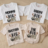 Custom Deer Hunting 1st Birthday Matching Family Shirts & Baby Romper, The Big One Design, Soft Cotton Long Sleeve Tees for All Ages