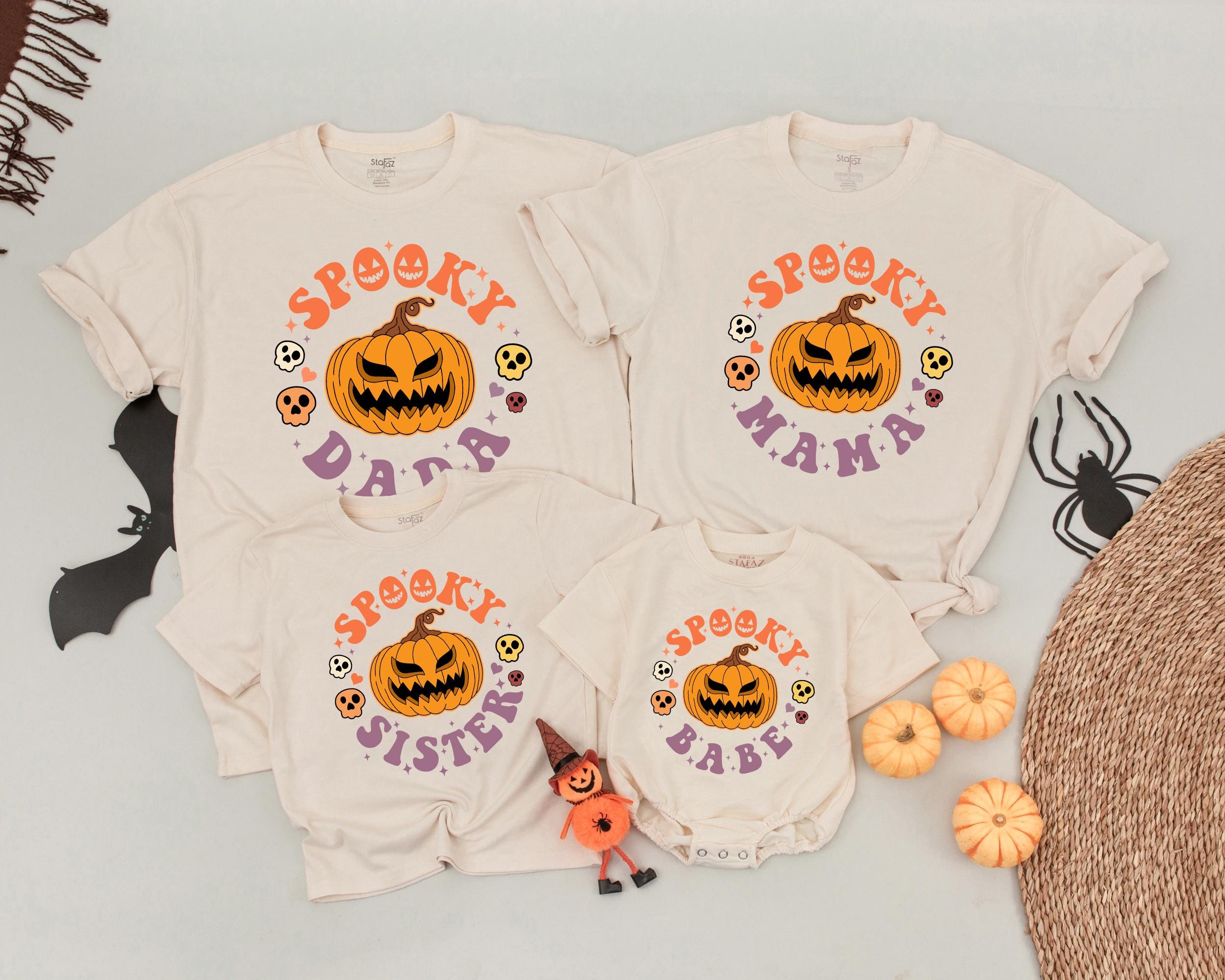 Custom Design Matching Family Shirts Personalized Halloween Birthday Outfit Soft Cotton Baby Toddler Mom Dad Sibling Gift Fun Costume