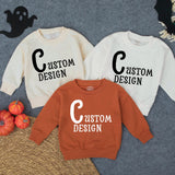 Custom Design Toddler Sweatshirt with Bold Modern Monochromatic Typography Comfortable Cotton Birthday Outfit Personalized Gift Idea