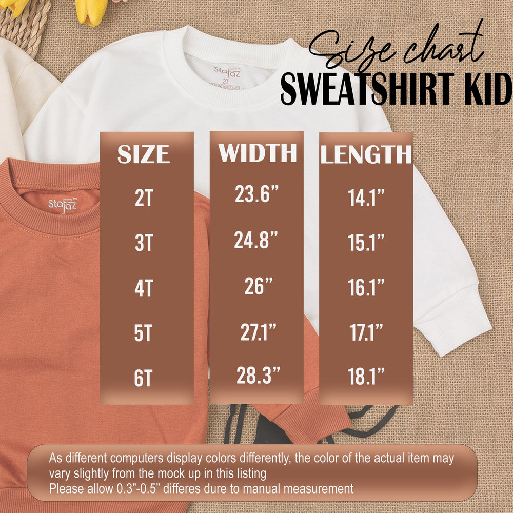Custom Design Toddler Sweatshirt with Bold Modern Monochromatic Typography Comfortable Cotton Birthday Outfit Personalized Gift Idea