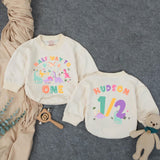 Custom Dinosaur Half Way to One Baby Romper, Soft Cotton Long & Short Sleeve Outfit for 6 Month Birthday Cake Smash Photos