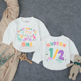 Custom Dinosaur Half Way to One Baby Romper, Soft Cotton Long & Short Sleeve Outfit for 6 Month Birthday Cake Smash Photos