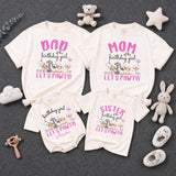 Custom Dog-Themed Matching Family Shirts & Baby Romper, Birthday Girl Outfit with Name, Soft Cotton for Party, Photos & Gifts