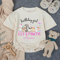 Custom Dog-Themed Matching Family Shirts & Baby Romper, Birthday Girl Outfit with Name, Soft Cotton for Party, Photos & Gifts