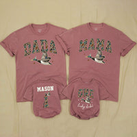 Custom Duck-Themed Matching Family Shirts & Baby Rompers, Personalized First Birthday Outfits, Soft Cotton, Perfect for Milestone Photos
