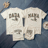 Custom Duck-Themed Matching Family Shirts & Baby Rompers, Personalized First Birthday Outfits, Soft Cotton, Perfect for Milestone Photos