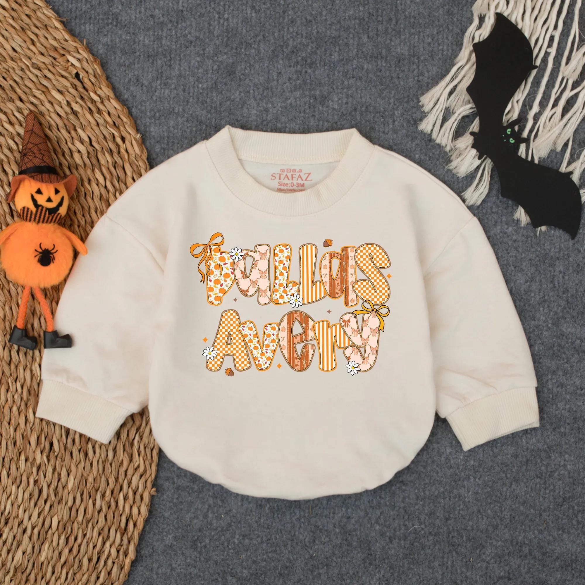 Custom Fall is Awesome Baby Girl Romper Autumn Outfit Soft Cotton Thanksgiving First Holiday Gift Infant Personalized Name