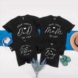 Custom Family Matching Shirts with Adam Family Design, Personalized Baby Announcement Outfit, Modern Minimalist Style, Est. 2025 Gift
