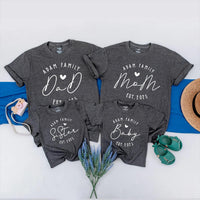 Custom Family Matching Shirts with Adam Family Design, Personalized Baby Announcement Outfit, Modern Minimalist Style, Est. 2025 Gift