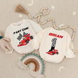 Custom Fast One Race Car Baby Romper with Brian's Name Birthday Outfit Vibrant Red Car Design Infant Party Clothes Soft Cotton 1st Celebration
