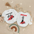 Custom Fast One Race Car Baby Romper with Brian's Name Birthday Outfit Vibrant Red Car Design Infant Party Clothes Soft Cotton 1st Celebration