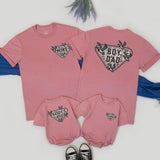 Custom Father Son Matching Shirts and Baby Romper with Mallard Duck Design, Boy Dad Outfit, Rustic Camo Style for New Dad Gift or Family Photos