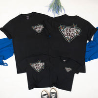 Custom Father Son Matching Shirts and Baby Romper with Mallard Duck Design, Boy Dad Outfit, Rustic Camo Style for New Dad Gift or Family Photos