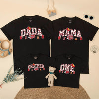 Custom Fire Truck Birthday Shirt for Kids and Family, Personalized Dada Mama Matching Tees, Firefighter Theme Party Outfit Birthday Gift