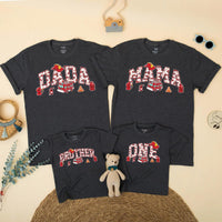 Custom Fire Truck Birthday Shirt for Kids and Family, Personalized Dada Mama Matching Tees, Firefighter Theme Party Outfit Birthday Gift