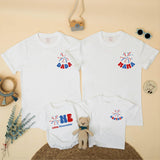 Custom First Birthday Matching Family Shirts, One Little Firecracker Romper, 4th of July Outfit for Baby, Mom, Dad, Kids Patriotic Clothes