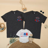 Custom First Birthday Matching Family Shirts, One Little Firecracker Romper, 4th of July Outfit for Baby, Mom, Dad, Kids Patriotic Clothes
