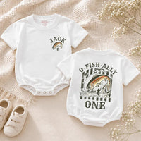 Custom O-Fish-Ally One 1st Birthday Fishing Outfit, Matching Family Shirts, Baby Romper, Soft Cotton, Perfect for Birthday Celebrations