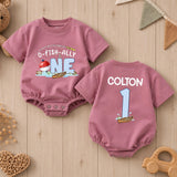 Custom O-Fish-Ally One Fishing Birthday Romper for Baby Boy, Soft Cotton Outfit with Snap Closures, Perfect for First Birthday Photos