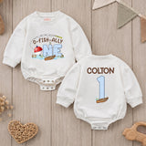 Custom O-Fish-Ally One Fishing Birthday Romper for Baby Boy, Soft Cotton Outfit with Snap Closures, Perfect for First Birthday Photos
