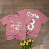 Custom O-Fish-Ally Three Fishing Birthday Toddler Shirt, Soft Cotton Kids' T-Shirt, Personalized Outfit for 3rd Birthday Party Celebration