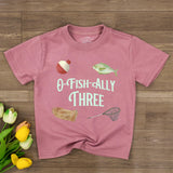 Custom O-Fish-Ally Three Fishing Birthday Toddler Shirt, Soft Cotton Kids' T-Shirt, Personalized Outfit for 3rd Birthday Party Celebration