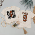 Custom Football Romper for Baby or Toddler with Bold Lightning Bolt Sister Design and Football Jersey Style, Soft Cotton, Perfect Gift for Fall
