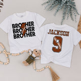 Custom Football Romper for Baby or Toddler with Bold Lightning Bolt Sister Design and Football Jersey Style, Soft Cotton, Perfect Gift for Fall