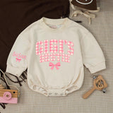 Custom Gigi and Gigi's Bestie Matching Sweatshirt & Baby Romper Set, Pink Gingham Print, Grandma Granddaughter Gift, Soft Cotton Outfit