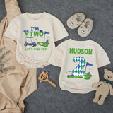 Custom Golf-Themed Toddler Birthday Shirt with 'I'm Two Let's Par-Tee' Design, Soft Cotton Matching Family Outfit for 2nd Birthday Celebrations