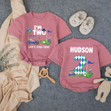 Custom Golf-Themed Toddler Birthday Shirt with 'I'm Two Let's Par-Tee' Design, Soft Cotton Matching Family Outfit for 2nd Birthday Celebrations