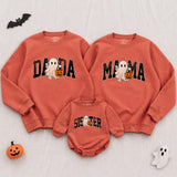 Custom Halloween Sweatshirts & Rompers, Cute Ghost & Pumpkin Prints for Baby, Kids, Mom & Dad, Matching Family Outfits, Fall Apparel