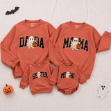 Custom Halloween Sweatshirts & Rompers, Cute Ghost & Pumpkin Prints for Baby, Kids, Mom & Dad, Matching Family Outfits, Fall Apparel