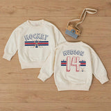 Custom Hockey Baby Romper and Toddler Shirt with Name and Number, Matching Family Game Day Outfit, Soft Cotton Baby Gift for Sports Fans