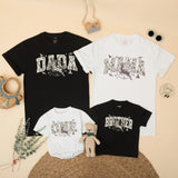 Custom Hunting Birthday Matching Family Shirts with Deer Graphic, Soft Cotton Romper for Baby, Kids, Mom, Dad, Perfect for Milestone Photos