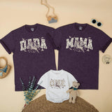 Custom Hunting Birthday Matching Family Shirts with Deer Graphic, Soft Cotton Romper for Baby, Kids, Mom, Dad, Perfect for Milestone Photos