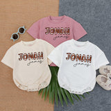 Custom Jonah Football Pattern Baby Romper Personalized Gameday Outfit Soft Cotton Infant Boy or Girl Gift Playful Sports Design