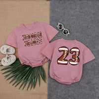 Custom Jonah James Football Romper Baby Boy Outfit Gameday Bodysuit Fun Sports-Themed Birthday Gift Comfortable Cotton Design